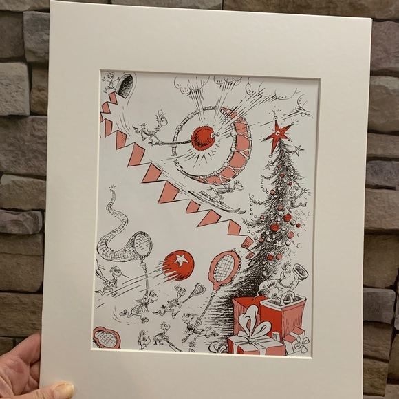 Dr. Seuss Other - DR.SEUSS Lithograph 8x11" matted 11x14" (1957) NW